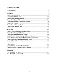 Communications Contents Homework Meetings 64 Eleven Communicating Change 68