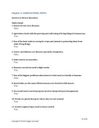 Agriculture Chapter 5 Homework What Meant The Biological Control Insects Biological