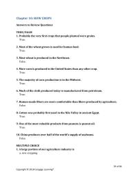 Agriculture Chapter 10 Homework What Are The Types Wheat The Types