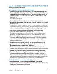 Agriculture Chapter 11 Homework Most The Pollen Produced These Plants Will