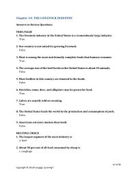 Agriculture Chapter 14 Homework Meat And Animal Products Provide Vitamins B12