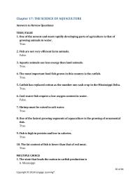 Agriculture Chapter 17 Homework Why Did Fish Farms Come Into Existence