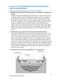 Agriculture Chapter 17 Homework Which The Two Pond Sites Better Suited