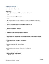 Agriculture Chapter 24 Homework Biofuel Great Alternative Fuel Source Because Can