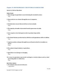 Agriculture Chapter 25 Homework What Impact Does Genetic Engineering Have Plants