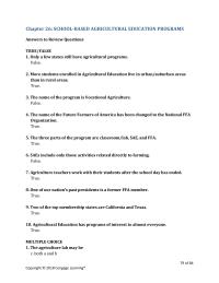 Agriculture Chapter 26 Homework Vocational Agriculture 10 Are Based Your