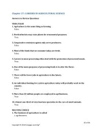 Agriculture Chapter 27 Homework How Does Agriculture Continue Important Part The