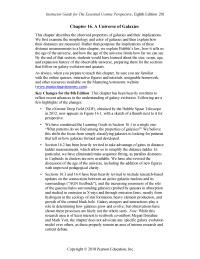Astronomy & Astrophysics Chapter 16 Homework The Basic Assumptions Used Models Galaxy Formation