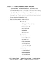 Veterinary Medicine Chapter 9 Cats require specialized training as they are quick