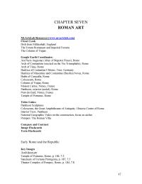 Art History Chapter 7 Republican Period Tends Veristic Realistic The Imperial