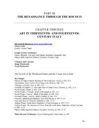 Art History Chapter 13 Fourteenth-century painters in Tuscany created images