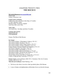 Art History Chapter 22 The Rococo style often is viewed as a final