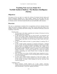 Case Study 2 Homework Through The Top Initiative Norfolk Southern Has