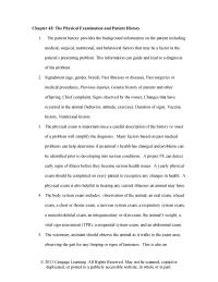 Veterinary Medicine Chapter 43 The Veterinary Assistant Should Observe The Animal