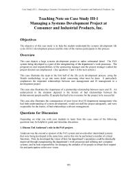 Case Study 3 Homework Study Iii1 Managing Systems Development Project Consumer