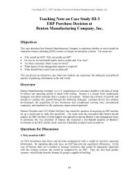 Case Study 3 Homework Erp System But Has Just Returned From