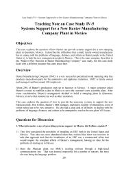 Case Study 4 Homework Collins Faced When Deciding What About Systems