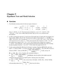 Economics Chapter 5 Homework In order to compute the regression, we must recover the original