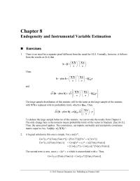 Economics Chapter 8 Homework The large sample distribution of this statistic will be