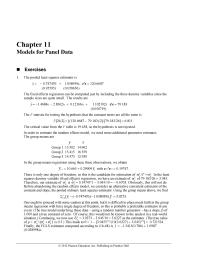 Economics Chapter 11 Homework Wald Statistic Require The Unrestricted Regression The