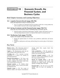 Economics Chapter 10 Private Saving Equal What Households Retain Their