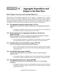 Economics Chapter 12 Aggregate Expenditure And Output The Short