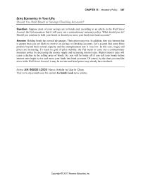 Economics Chapter 15 It may be too late and bond prices may already
