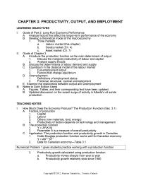 Economics Chapter 3 Develop a theoretical model of the macroeconomy