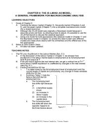 Economics Chapter 9 General Framework For Macroeconomic Analysis&nbsp;