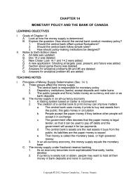 Economics Chapter 14 Thus Central Banks May Miss Their Targets