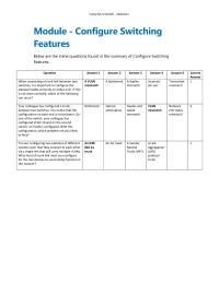 Networking Module Homework Your colleague has configured a trunk
