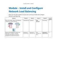 Networking Module Homework Install And Configure Network Load Balancing Exercise