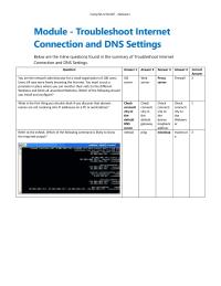 Networking Module Homework What is the first thing you should check
