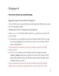 Networking Chapter 4 Homework Now Add Entry The Routing Table That