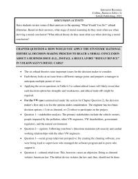 Business Ethics Chapter 6 Questions The Answers Questions And Point Managers