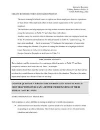Business Ethics Chapter 7 The facilitator can help employees develop written