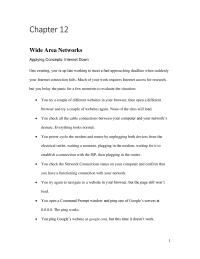 Networking Chapter 12 Homework You check the Network Connections status on your