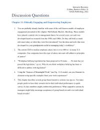 Business Ethics Chapter 11 Why You Think Workplace Bullying Has Been