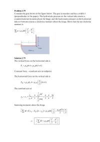 Chapter 2 A structure is attached to the ocean floor as shown