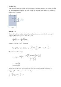 Chapter 3 Carbon tetrachloride flows in a pipe of variable diameter