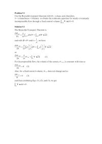 Chapter 5 An incompressible fluid flows horizontally&nbsp;
