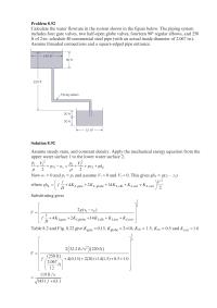 Chapter 8 From the momentum equation applied to the control
