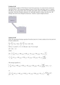 Chapter 8 If the elevation of the free surface in tank