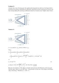 Chapter 9 Fluid flows past the two-dimensional bar shown