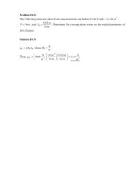 Chapter 10 Consider laminar flow down a wide rectangular channel