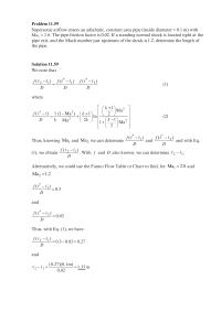 Chapter 11 Hence the largest Mach number will occur
