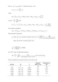 Chapter 12 We next tabulate the required head hp for