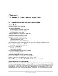 Economics Chapter 6 Solow Model Immigration Will Result Increase The