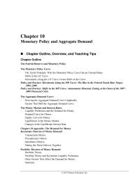 Economics Chapter 10 The Money Market and Interest Rates