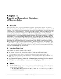 Economics Chapter 16 Homework Future Movements The Federal Funds Rate Provide